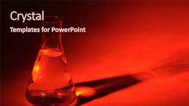  Presentation with chemical - Presentation theme featuring graduation samples - chemical glassware background and a wine colored foreground