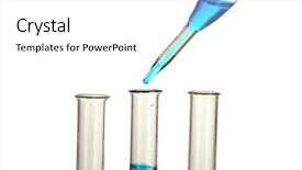  Presentation with test tubes - Slides featuring graduation samples - pipette and test tubes isolated background and a  colored foreground