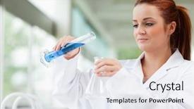  Presentation with liquid natural gas - Amazing PPT theme having graduation samples - scientist pouring liquid backdrop and a  colored foreground