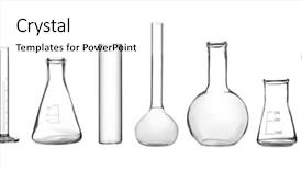  Presentation with glassware - Slide set featuring graduation samples - set of laboratory glassware background and a white colored foreground