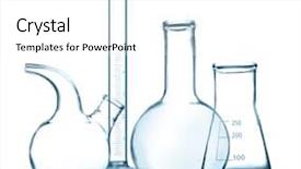  Presentation with glassware - Cool new theme with graduation samples - set of laboratory glassware backdrop and a white colored foreground