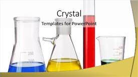 Presentation with fluid - Cool new slides with graduation samples - test-tube and flasks with colorful backdrop and a  colored foreground