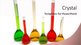  Presentation with white coloured lines - Theme consisting of graduation samples - various coloured tubes isolated background and a  colored foreground