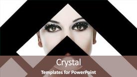  Presentation with black woman - Beautiful presentation theme featuring grafics - young beautiful woman behind black backdrop and a violet colored foreground