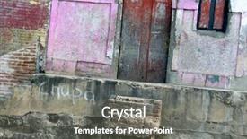  Presentation with decay - Colorful presentation enhanced with grafiti - building in a state backdrop and a gray colored foreground