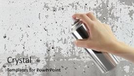  Presentation with graffiti - PPT layouts having grafiti - human hand holding a graffiti background and a light gray colored foreground