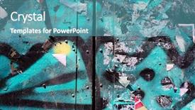  Presentation with graffiti - Amazing theme having grafiti - urban graffiti textures with old backdrop and a teal colored foreground