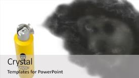  Presentation with aerosol - Cool new slides with grafiti - yellow aerosol cylinder let backdrop and a  colored foreground