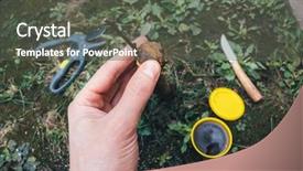  Presentation with agricultural - Beautiful presentation design featuring graft - gardening work in spring time backdrop and a dark gray colored foreground