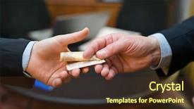  Presentation with bribe - Cool new presentation with graft - man taking a bribe backdrop and a tawny brown colored foreground