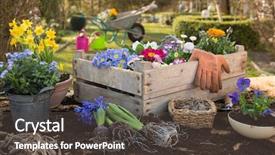  Presentation with forget - Audience pleasing PPT layouts consisting of graft - spring gardening in autumn backdrop and a dark gray colored foreground