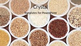  Presentation with storage food grain - Colorful PPT theme enhanced with grain and cereal food selection backdrop and a lemonade colored foreground