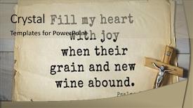  Presentation with bible psalms - Slide deck enhanced with grain and new wine abound background and a mint green colored foreground