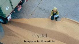  Presentation with storage - Presentation with grain-being-brought-by-tractor background and a coral colored foreground