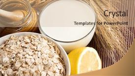  Presentation with milk - Beautiful theme featuring color image of an abandoned steam locomotive backdrop and a tawny brown colored foreground