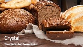  Presentation with bread - Colorful PPT layouts enhanced with grain group - bread assortment on a wooden backdrop and a tawny brown colored foreground