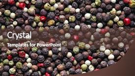  Presentation with mix berry mixed berries - Audience pleasing PPT layouts consisting of grain group - mixed peppercorns background different colored backdrop and a tawny brown colored foreground