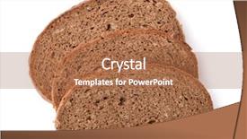  Presentation with bread roasting - Presentation theme consisting of grain group - three slices of rye bread background and a coral colored foreground