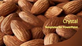  Presentation with storage and drying of grain - Amazing PPT theme having grain scattered handful of almonds backdrop and a  colored foreground
