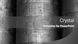  Presentation with storage - Slides consisting of grain-silos-in-rural-area background and a gray colored foreground