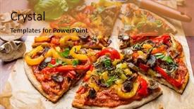  Presentation with vegan - Beautiful slides featuring vegana - super healthy vegan whole grain backdrop and a gold colored foreground