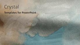  Presentation with abstract watercolor - Presentation theme enhanced with grain-wet-watercolor-paper-texture background and a mint green colored foreground