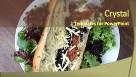  Presentation with dried tomato - Cool new slides with grainary baguette with mozzarella black backdrop and a  colored foreground