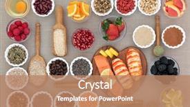  Presentation with food grains - PPT layouts featuring grains dairy cereals coffee nutrition background and a coral colored foreground