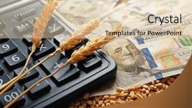  Presentation with grains - Presentation with grains on wooden background agricultural background and a  colored foreground