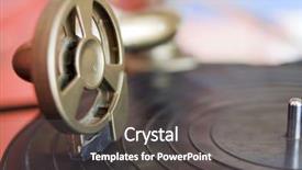  Presentation with gramophone - Slides having pink handheld sewing machine isolated on white background and a pink colored foreground