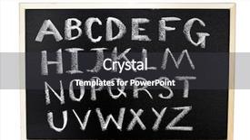  Presentation with alphabet - Theme with grammar - alphabet drawn in chalk background and a dark gray colored foreground