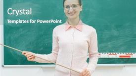  Presentation with friendly - Presentation design featuring grammar - friendly teacher standing in front background and a teal colored foreground