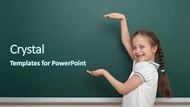  Presentation with school clean - Cool new presentation theme with grammar - school student girl open arms backdrop and a ocean colored foreground