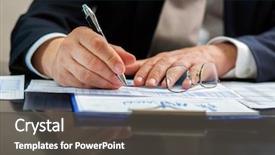  Presentation with grammar - PPT layouts featuring grammar book - detail of a businessman writing background and a dark gray colored foreground