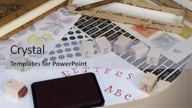  Presentation with grammar - PPT layouts enhanced with grammar book - different types of letters are background and a light gray colored foreground