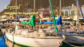  Presentation with sail - Presentation theme having gran-canaria-grand-canary-scenic background and a tawny brown colored foreground