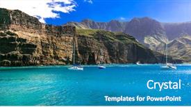  Presentation with spectacular - Theme having gran canaria island - spectacular background and a teal colored foreground