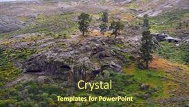  Presentation with green mountains - Colorful PPT layouts enhanced with gran-canaria-island-mountains backdrop and a tawny brown colored foreground