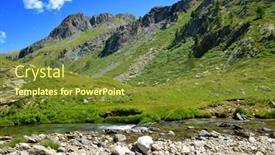  Presentation with national - Theme having gran-paradiso-national-park-aosta background and a tawny brown colored foreground