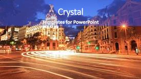  Presentation with abstract circles blur night street - Presentation theme consisting of illustration of group of various animals in nature background and a seafoam green colored foreground