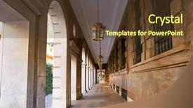  Presentation with granada - Slide set consisting of granada arcades in angel ganivet background and a tawny brown colored foreground