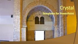  Presentation with granada - Audience pleasing PPT layouts consisting of granada carbon corral facade backdrop and a tawny brown colored foreground