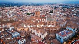  Presentation with granada - Audience pleasing PPT layouts consisting of granada-cathedral-aerial-view backdrop and a coral colored foreground