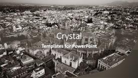  Presentation with granada - PPT theme featuring granada-cathedral-aerial-view background and a gray colored foreground
