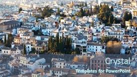  Presentation with granada - Colorful PPT theme enhanced with granada-in-spain backdrop and a ocean colored foreground