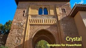  Presentation with history muslim - PPT theme having granada of spain wine background and a tawny brown colored foreground