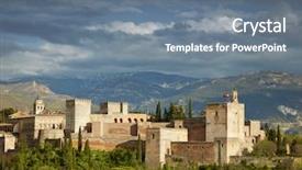  Presentation with granada - Slide deck consisting of granada spain ancient arabic fortress background and a gray colored foreground