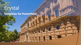  Presentation with granada - Slides having granada-spain-august-12-2021 background and a teal colored foreground