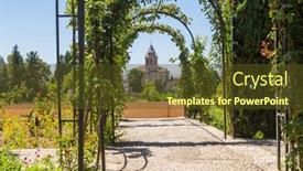  Presentation with granada - Presentation enhanced with granada-spain-august-12-2021 background and a tawny brown colored foreground