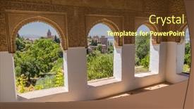  Presentation with granada - Presentation enhanced with granada-spain-august-12-2021 background and a tawny brown colored foreground